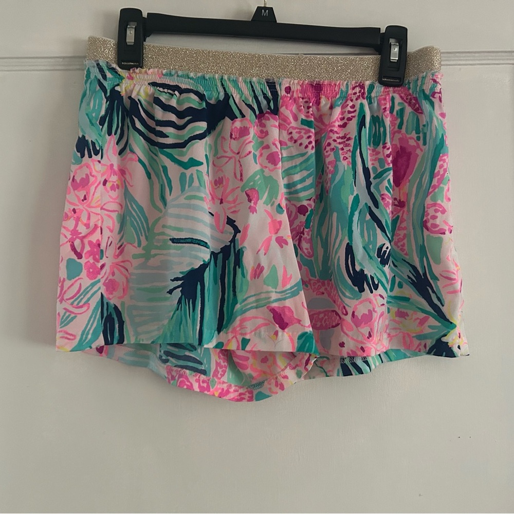 Lilly Pulitzer Pink and Green Athletic Shorts